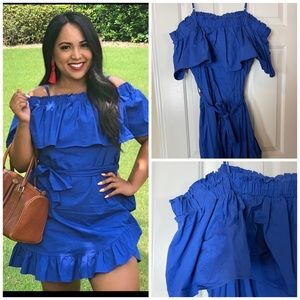 Royal Blue Ruffle Dress
